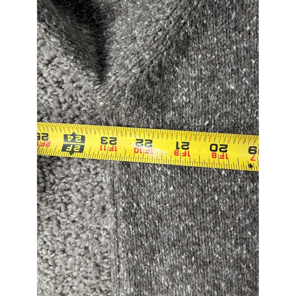 Vintage GAP Mens Large gray brown  Wool Blend m Salt and Pepper Crewneck Sweater - Picture 4 of 7